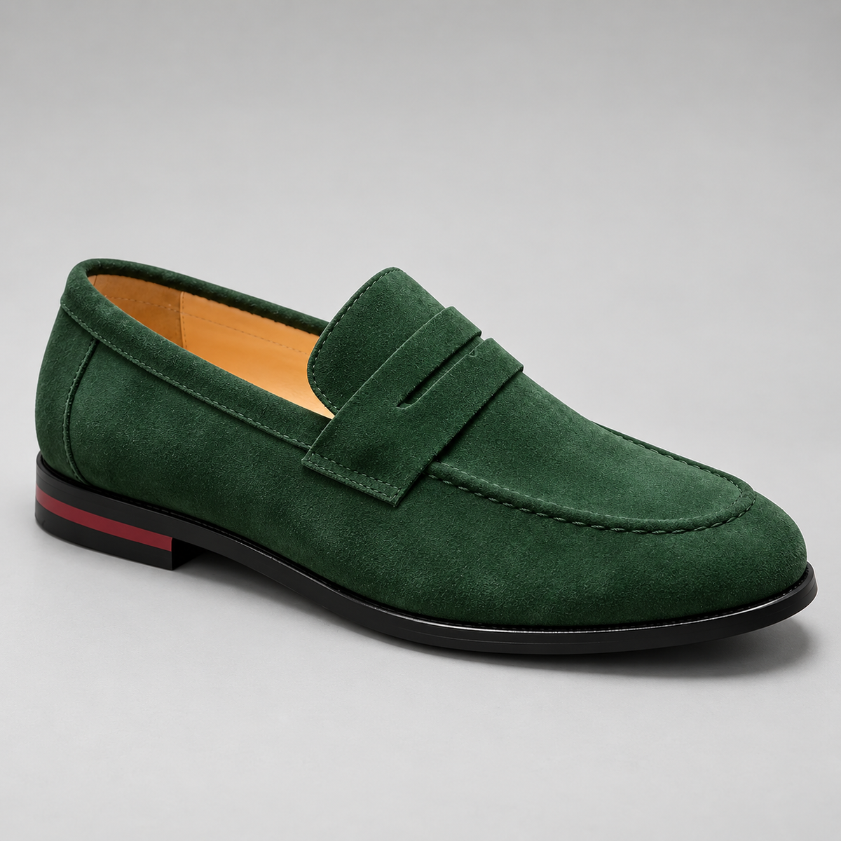 Men's Faux Suede Penny Loafers – Classic Slip-On