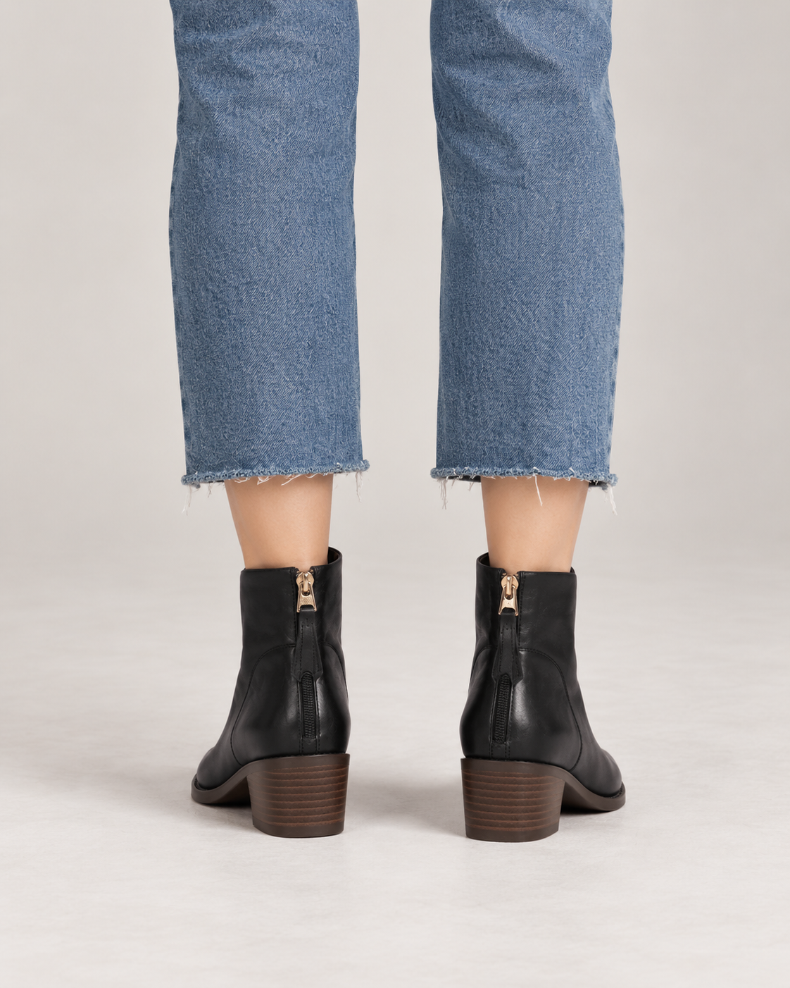 Women's Pointed Toe Ankle Boots – Vegan Leather Low Block Heel
