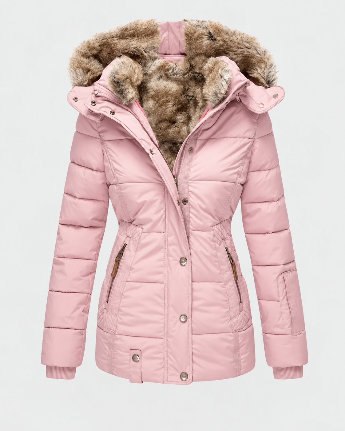 Women's Hooded Winter Coat with Pockets