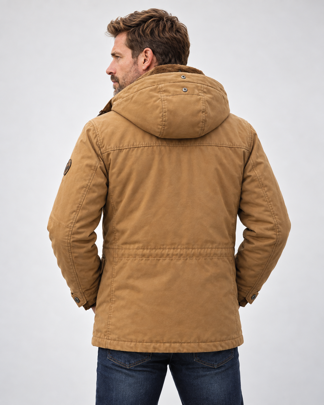 Men's Waterproof Winter Jacket – Hooded & Fleece-Lined