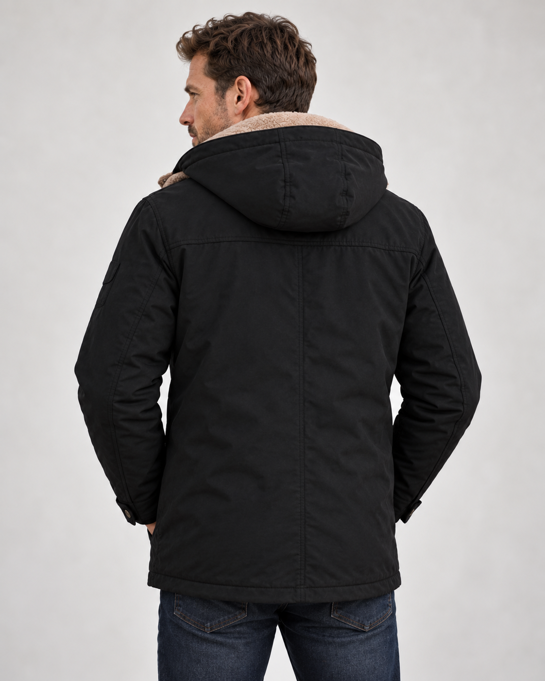 Men's Waterproof Winter Jacket – Hooded & Fleece-Lined
