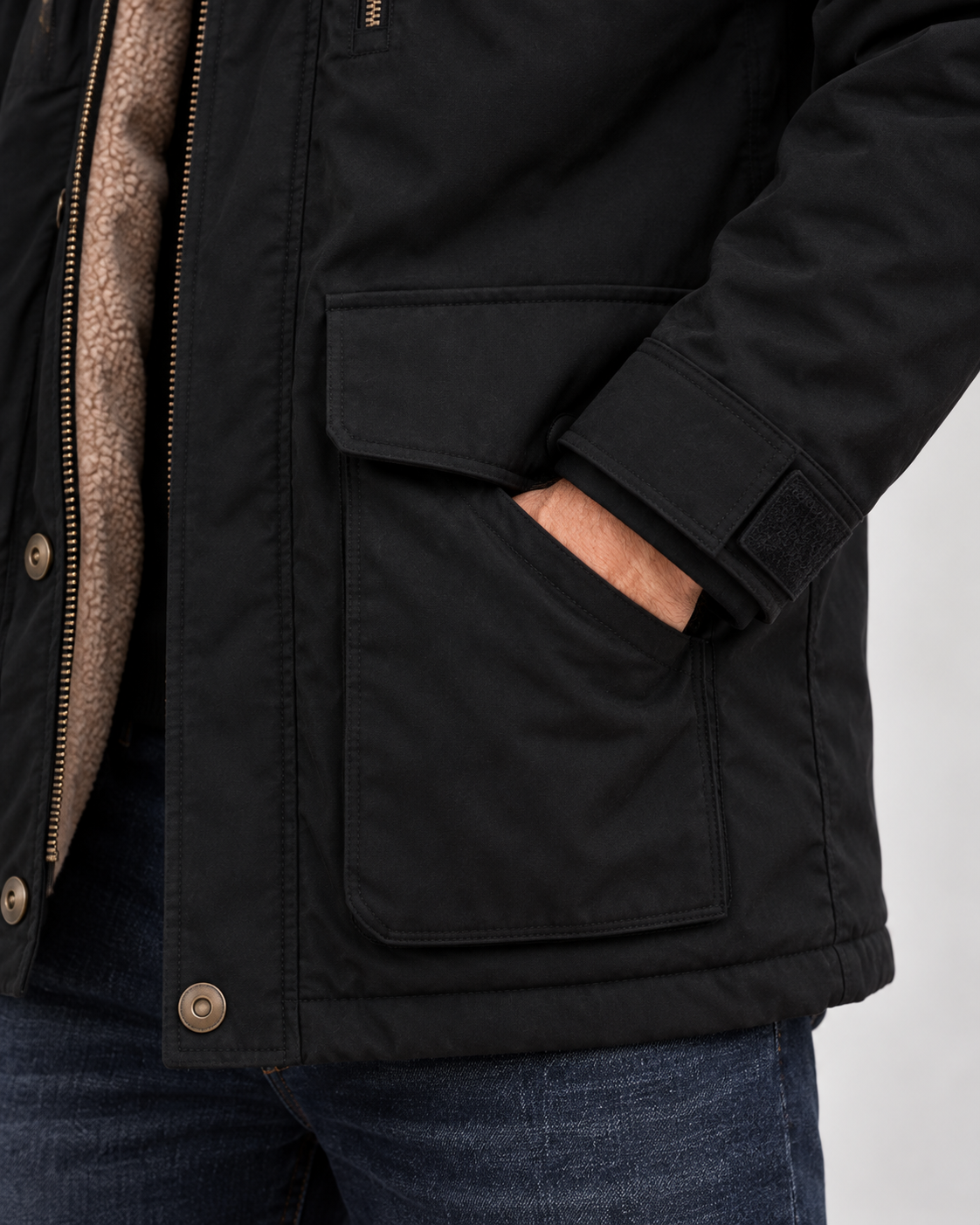 Men's Waterproof Winter Jacket – Hooded & Fleece-Lined