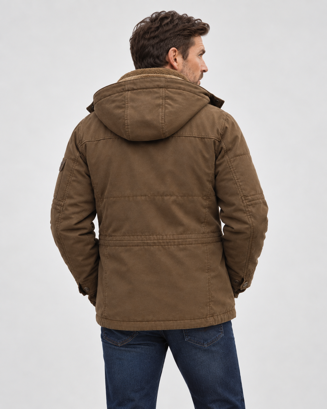 Men's Waterproof Winter Jacket – Hooded & Fleece-Lined