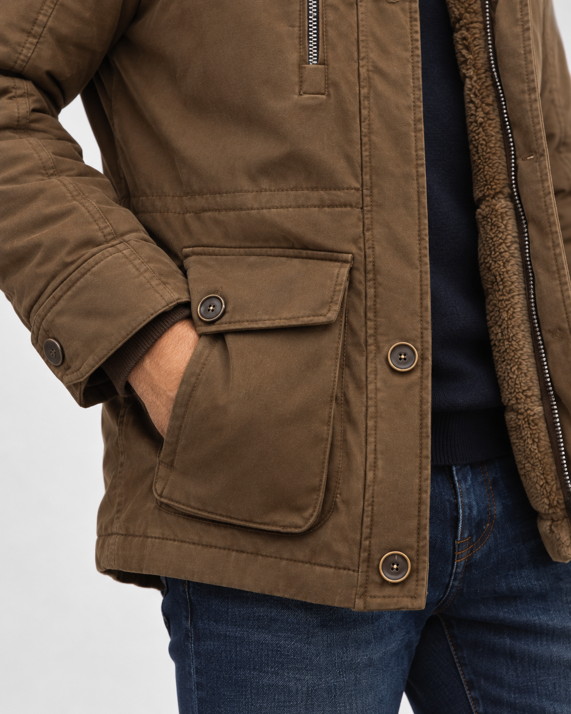 Men's Waterproof Winter Jacket – Hooded & Fleece-Lined