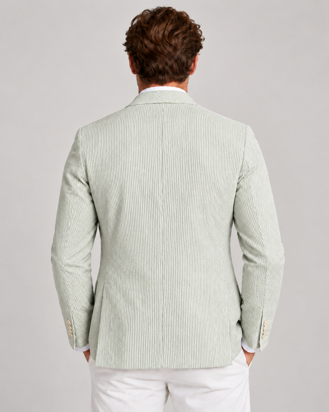 Men's Striped Blazer – Lightweight Tailored Fit