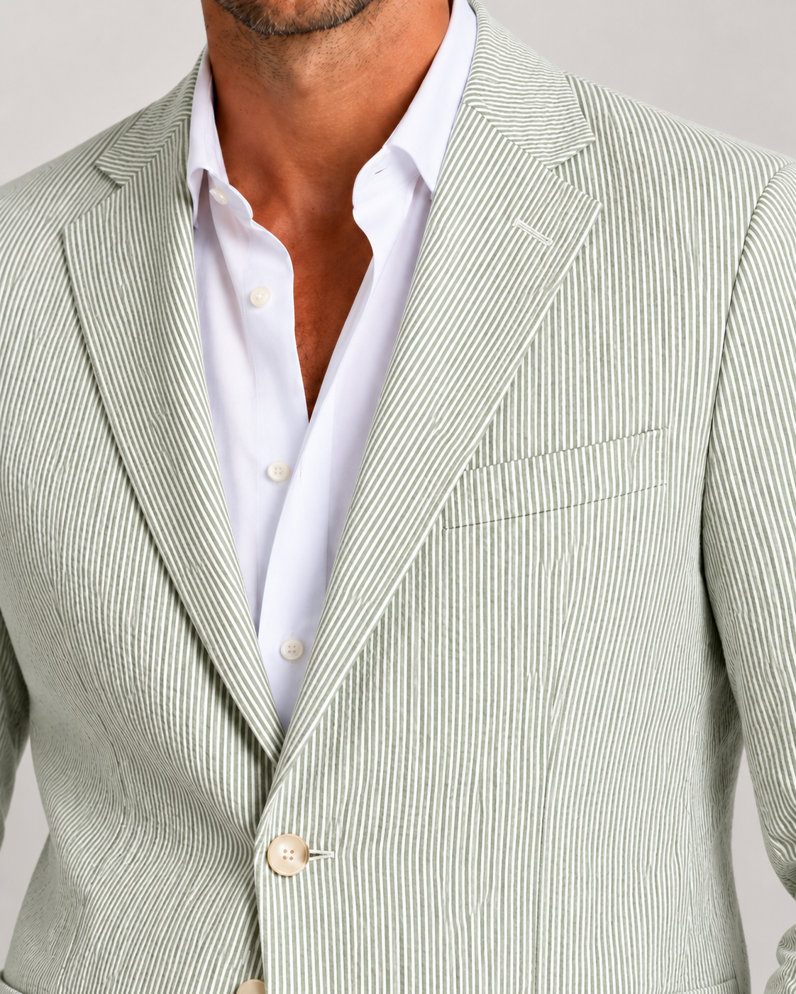 Men's Striped Blazer – Lightweight Tailored Fit
