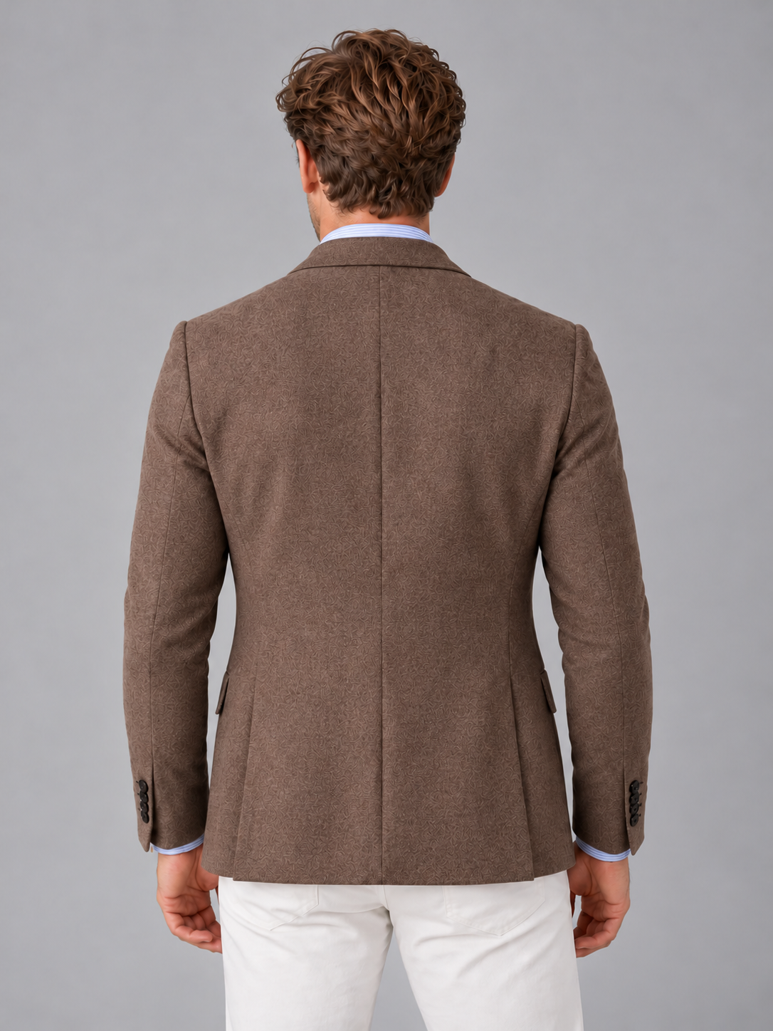 Men's Lightweight Knit Blazer – Tailored Fit & Notch Lapels