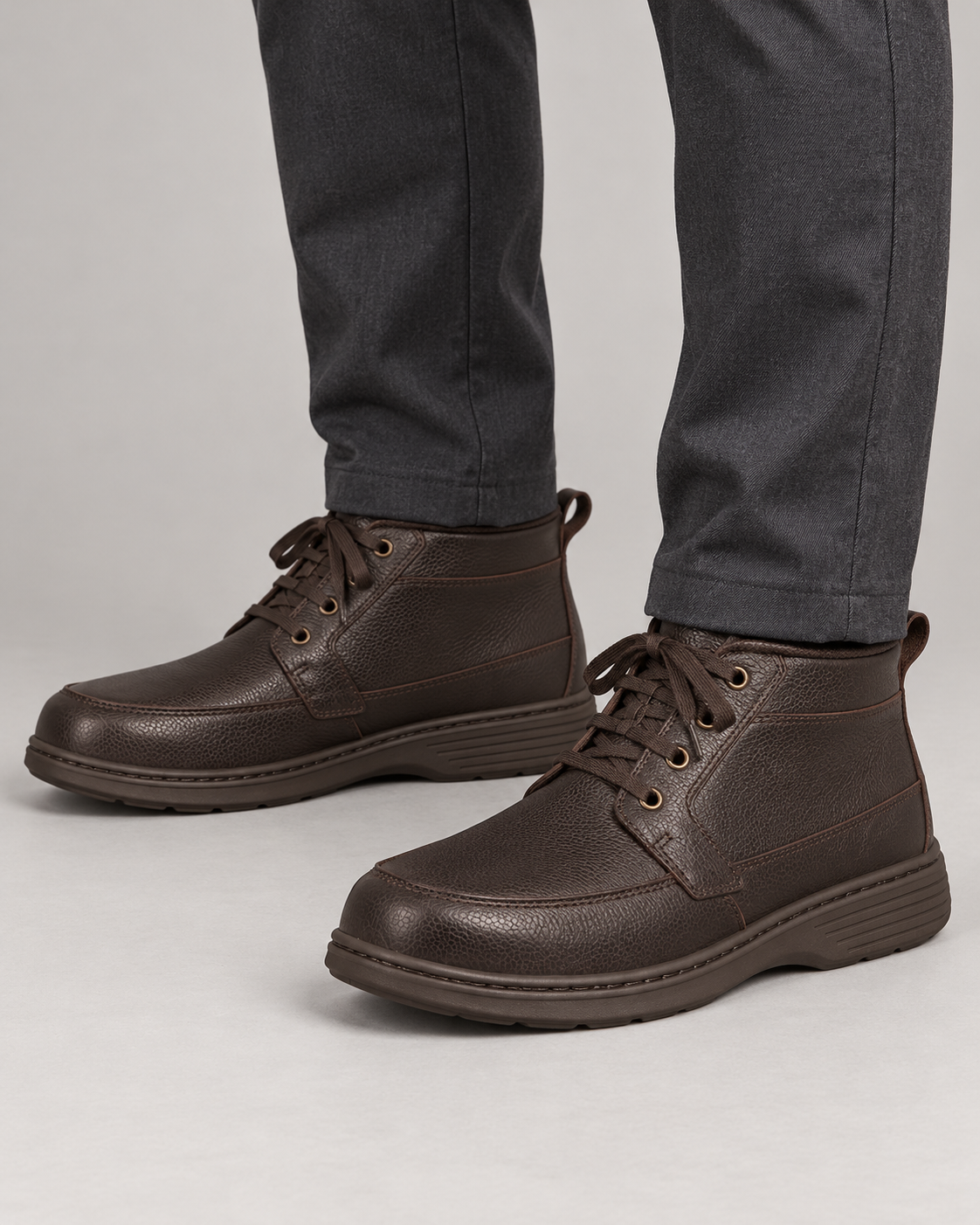 Men’s Boots In Leather With Lace Up Fastening