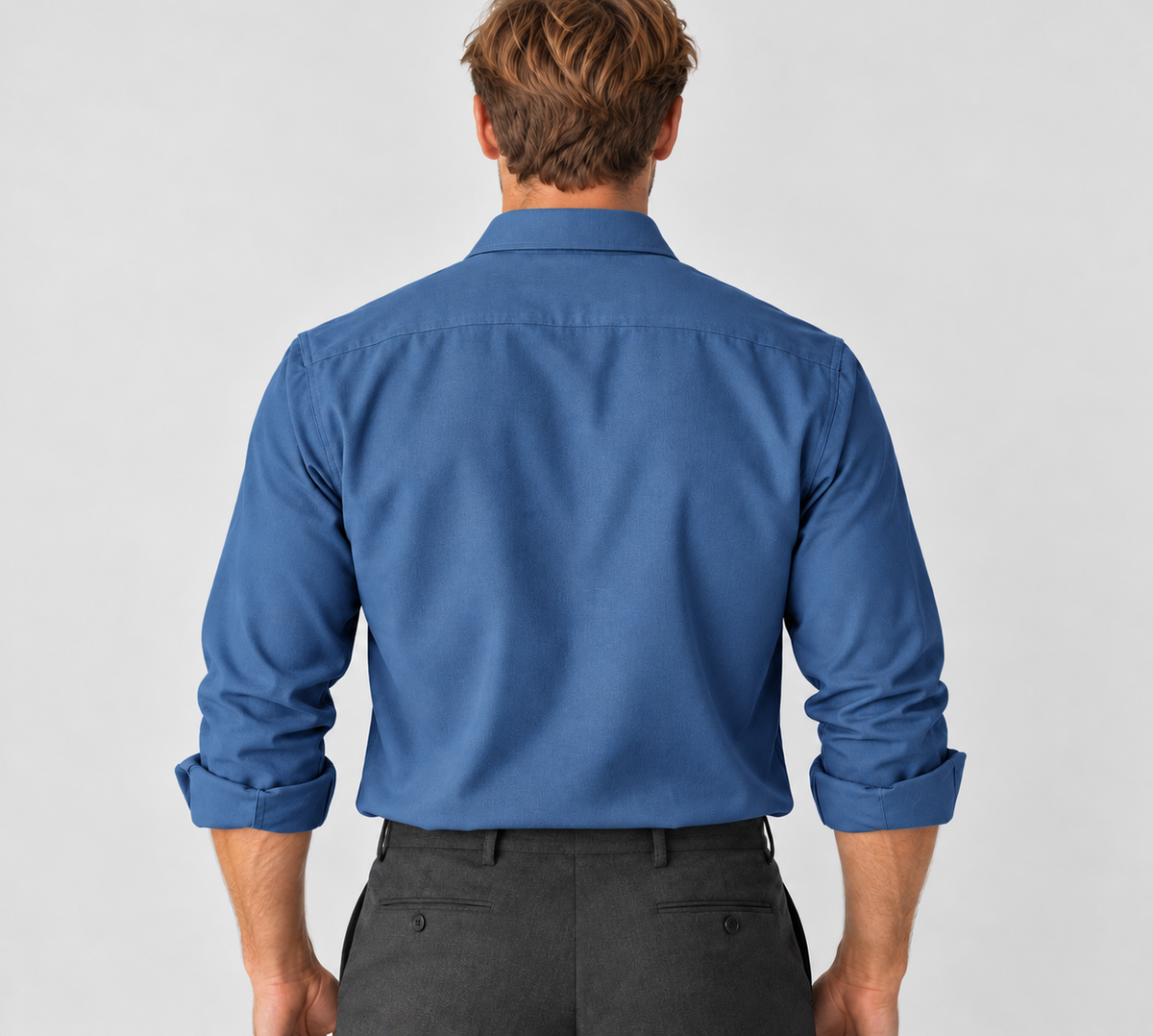 Men's Long-Sleeve Shirt – Classic Collar & Button Front