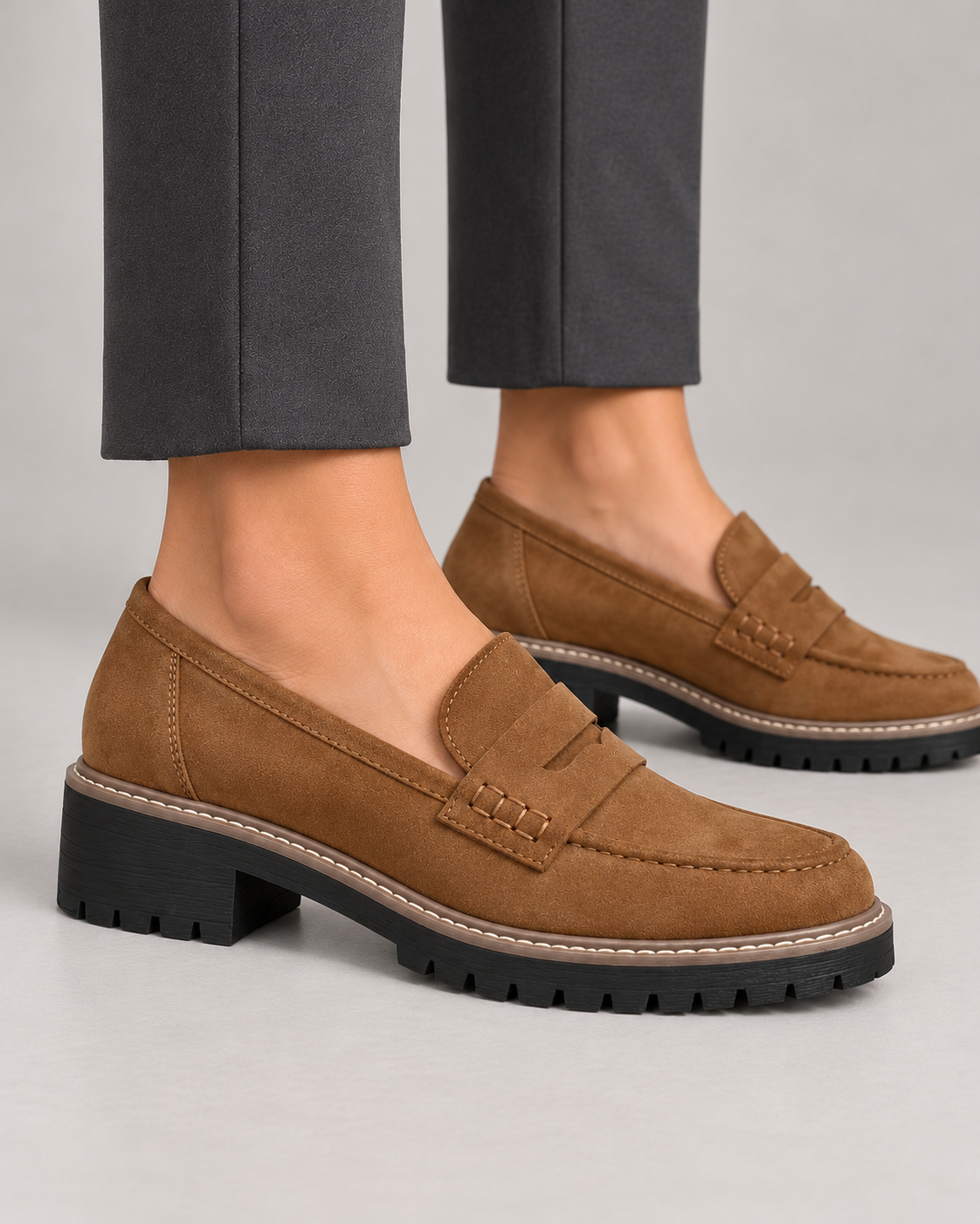 Women’s Loafers With Low Block Heel