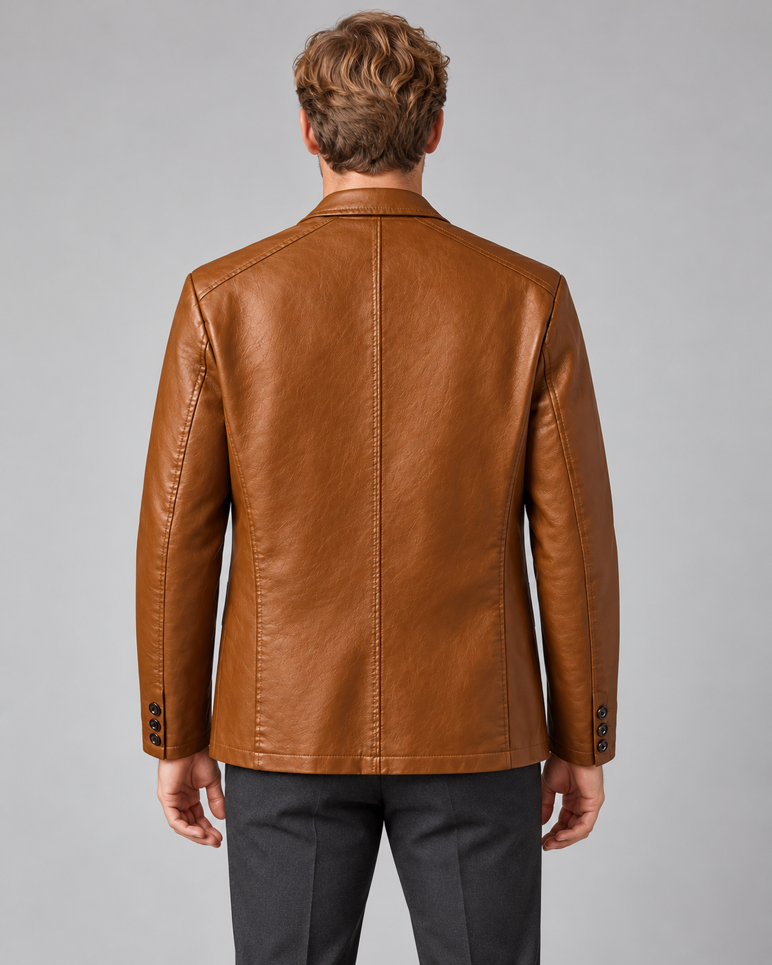 Men’s Jacket In Leather With Lapels