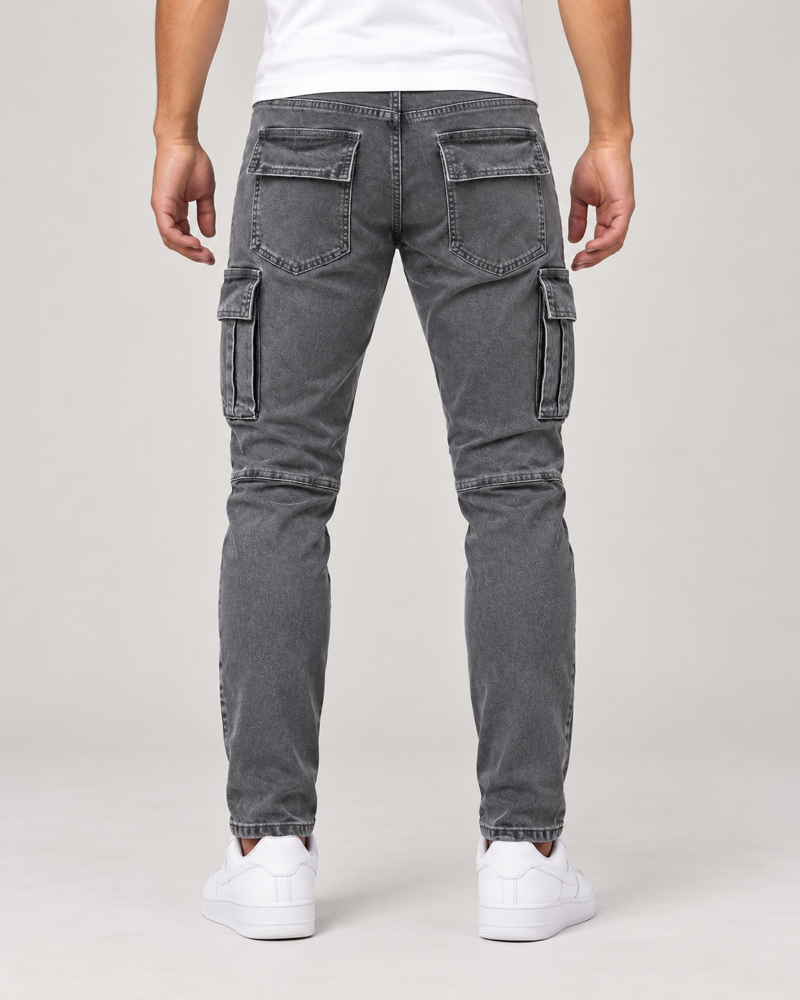 Men’s Cargo Trousers – Stretch Denim & Streamlined Fit