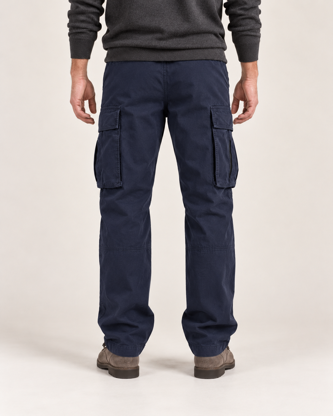 Men’s Cargo Trousers – Relaxed Fit & Drawstring Waist
