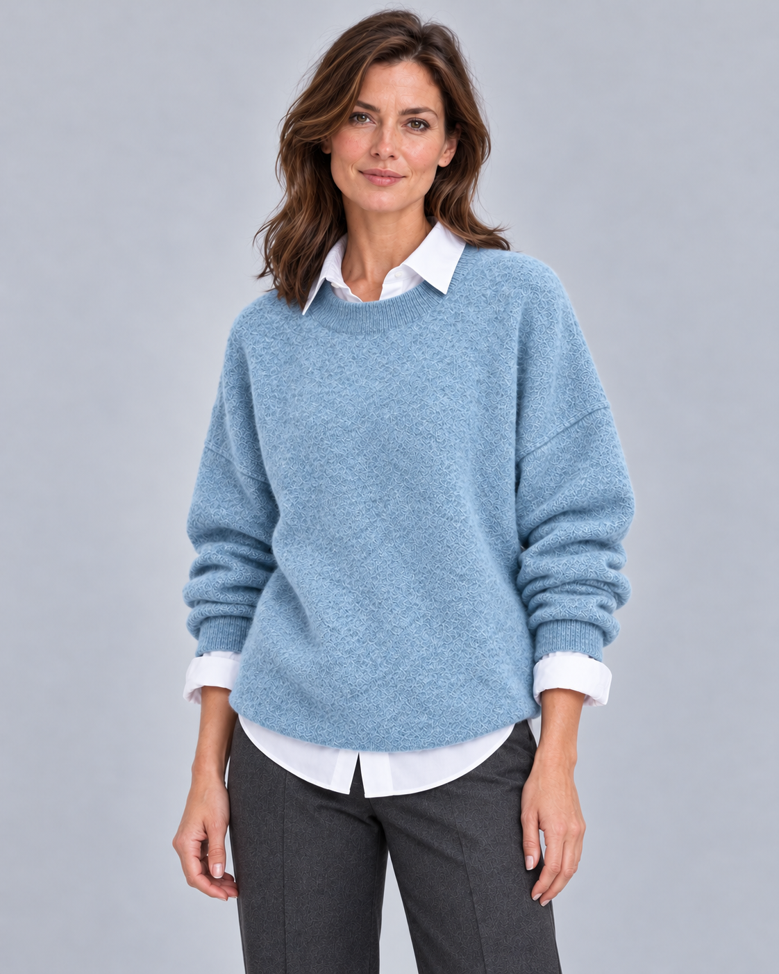 Women’s Cashmere Jumper – Oversized Crew Neck