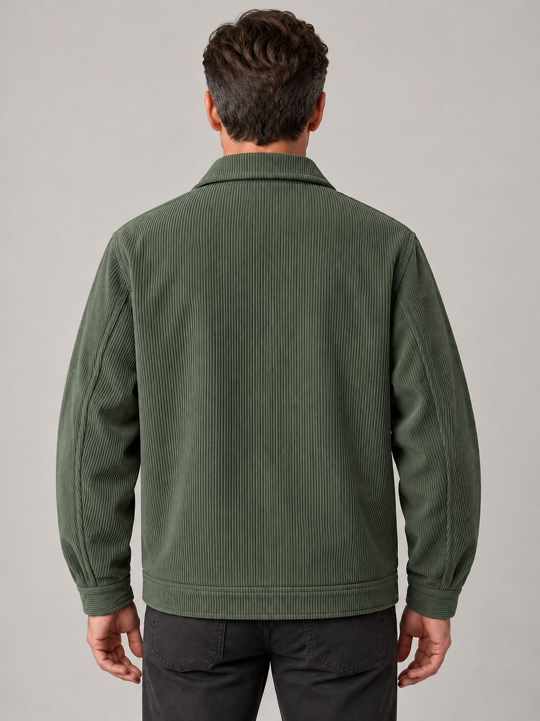 Men’s Lightweight Overshirt Jacket – Button Front & Flap Pockets