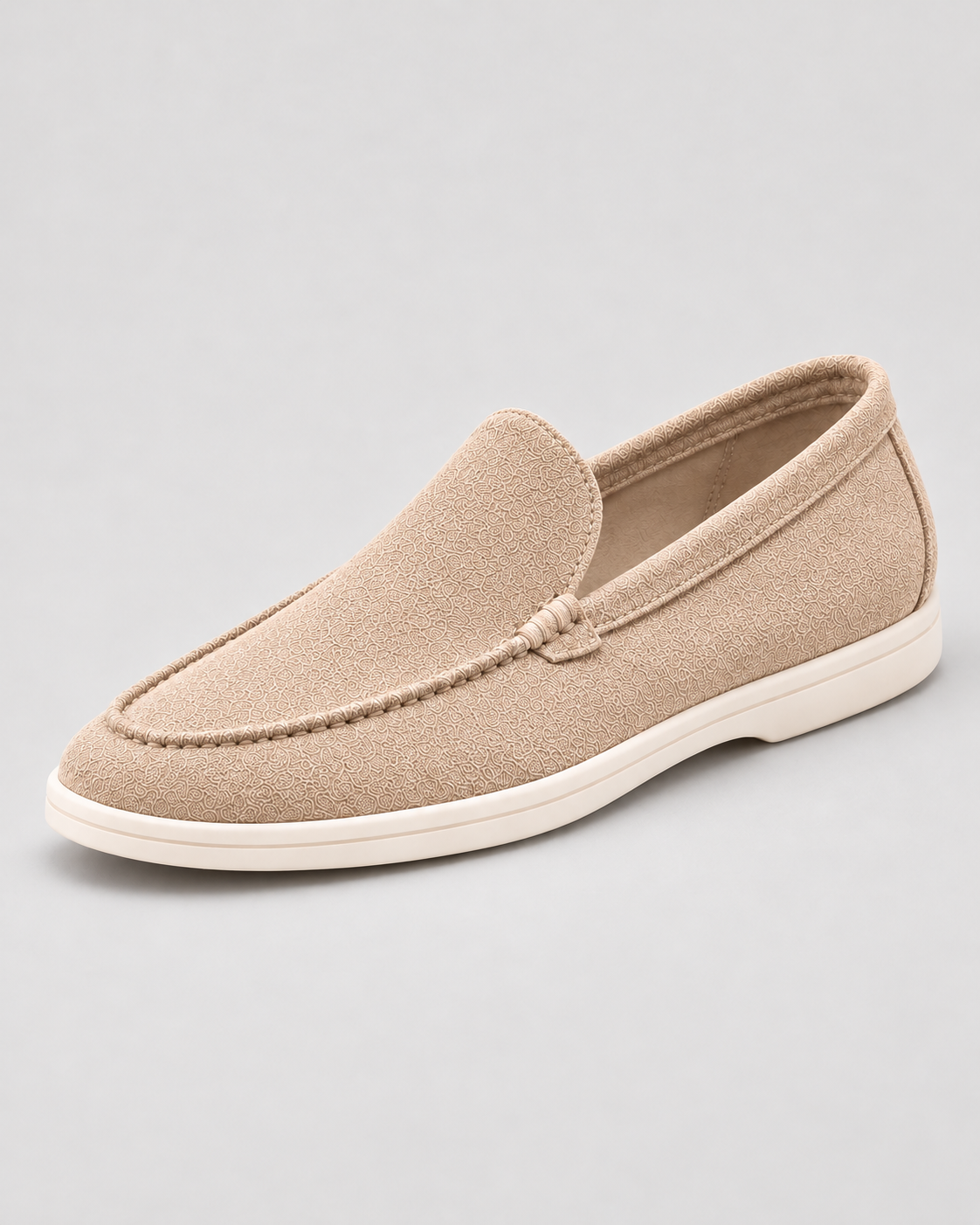 Men’s Loafers – Suede-Look Slip-On Shoes with Contrast Sole