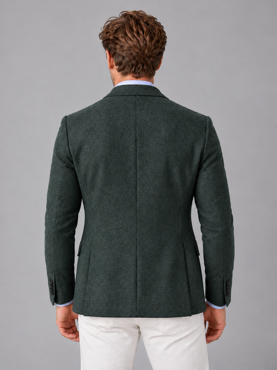 Men's Lightweight Knit Blazer – Tailored Fit & Notch Lapels