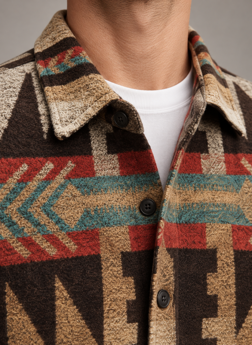 Men’s Jacket With Geometric Pattern