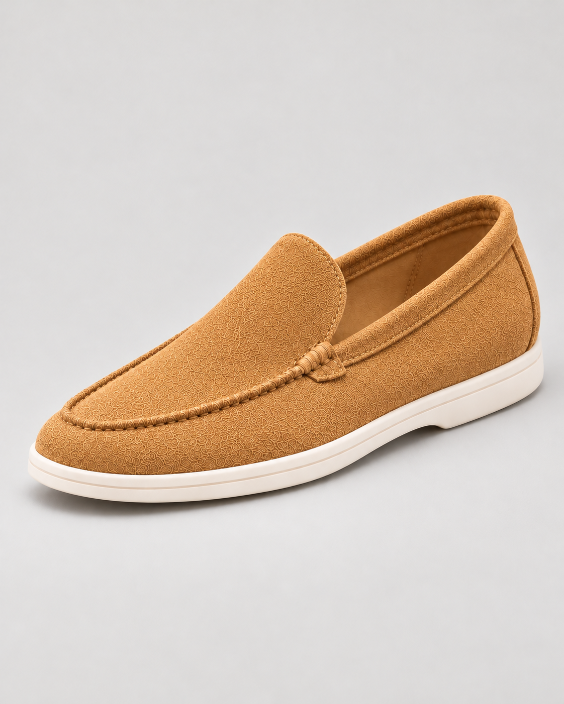 Men’s Loafers – Suede-Look Slip-On Shoes with Contrast Sole