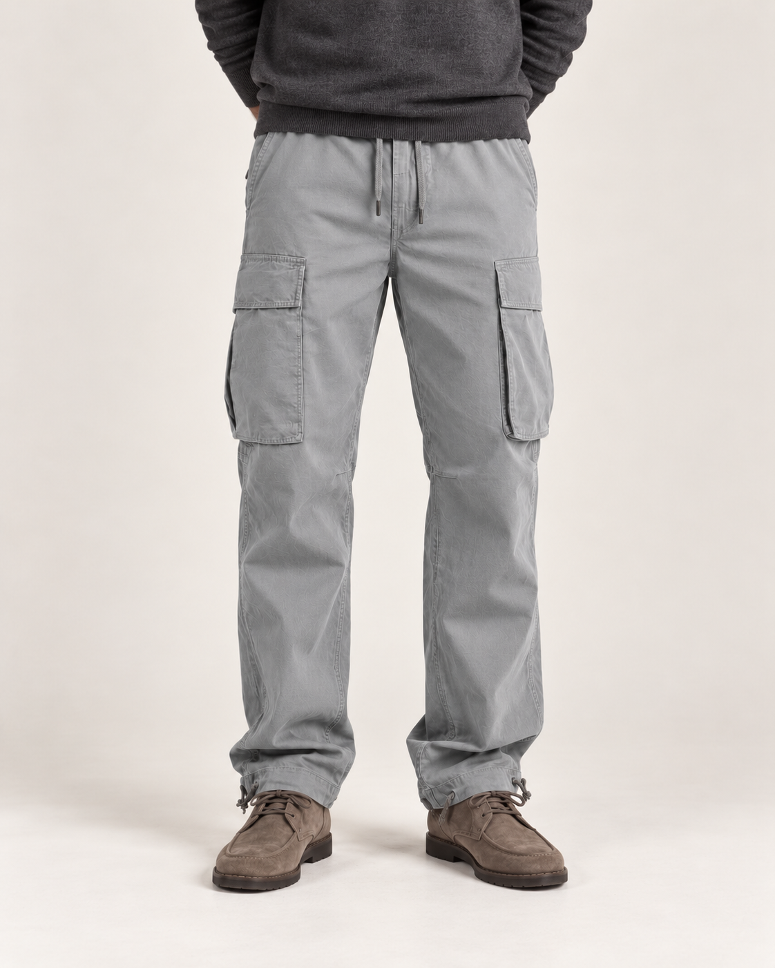 Men’s Cargo Trousers – Relaxed Fit & Drawstring Waist