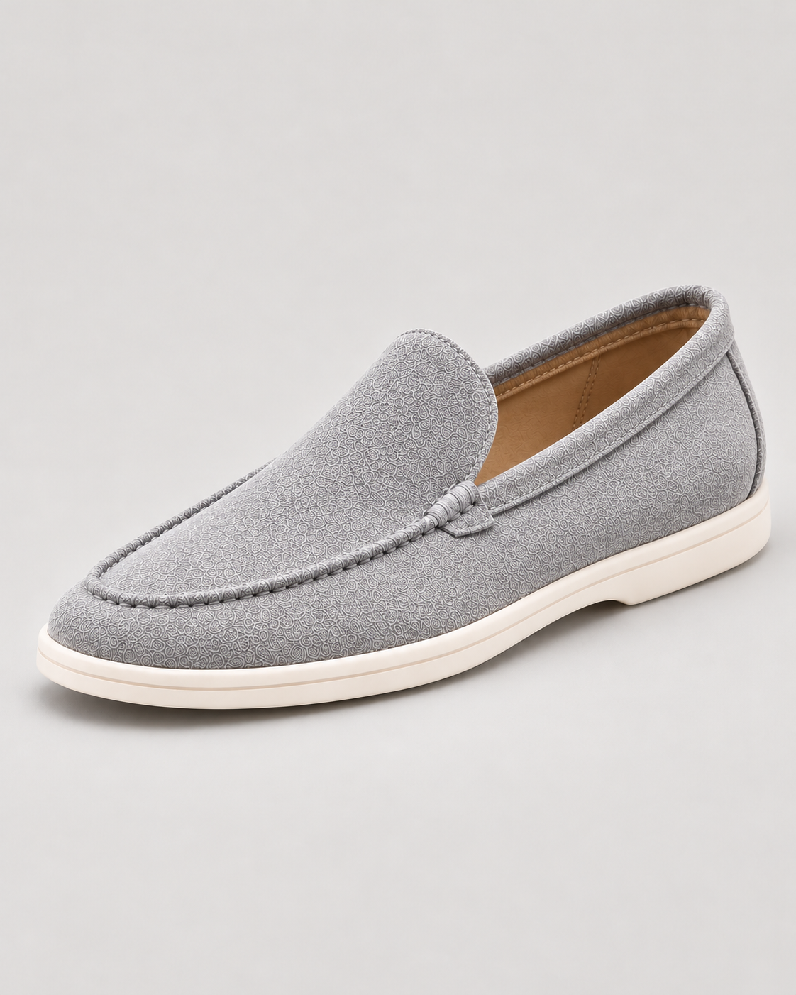 Men’s Loafers – Suede-Look Slip-On Shoes with Contrast Sole