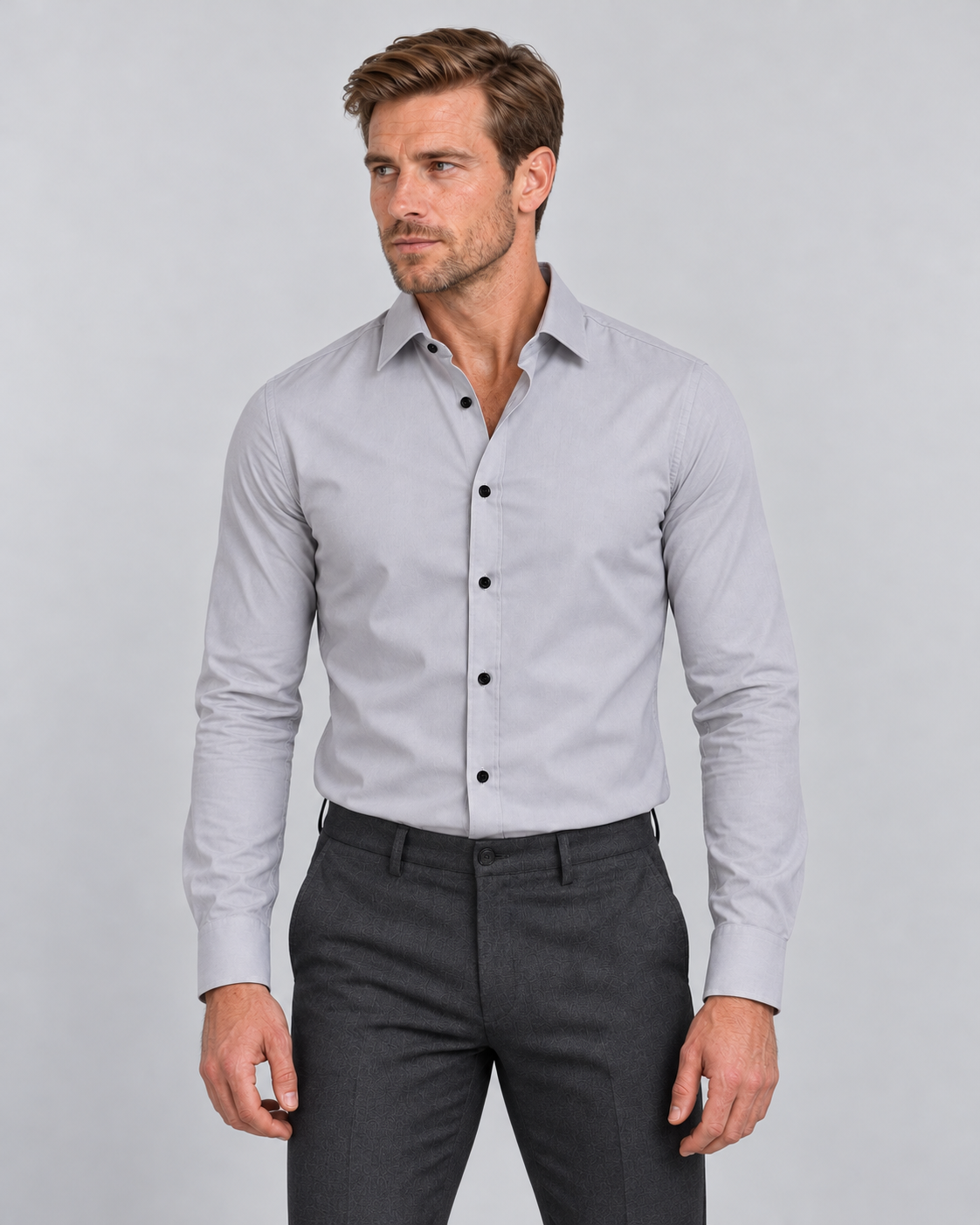 Men’s Shirts – Wrinkle-Resistant Slim Fit with Point Collar