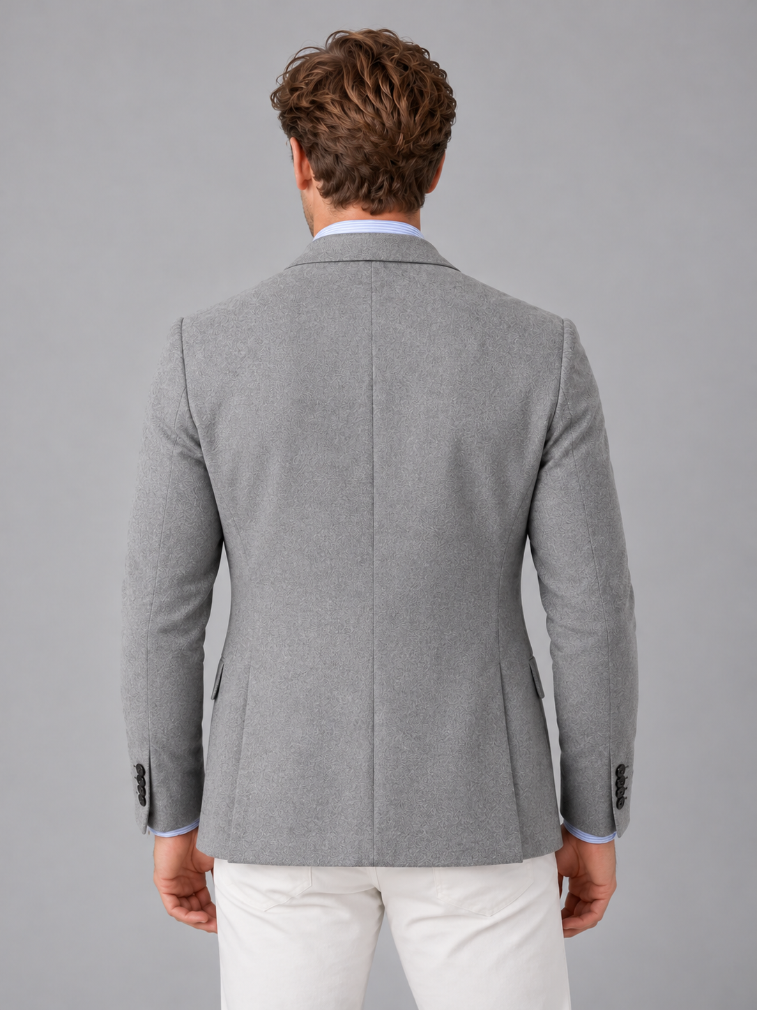 Men's Lightweight Knit Blazer – Tailored Fit & Notch Lapels