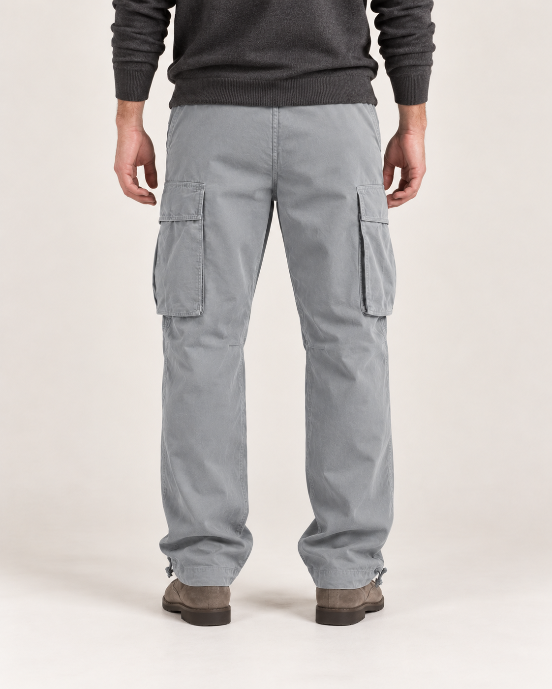 Men’s Cargo Trousers – Relaxed Fit & Drawstring Waist