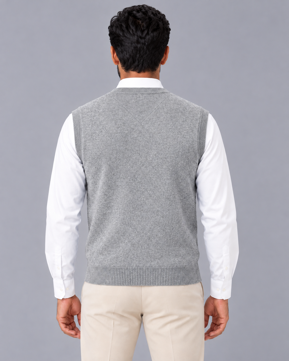 Men's Merino Wool Sweater Vest – V-Neck & Regular Fit