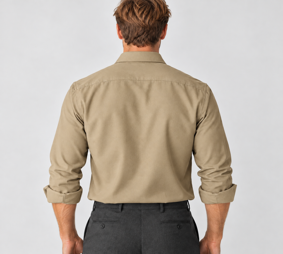 Men's Long-Sleeve Shirt – Classic Collar & Button Front