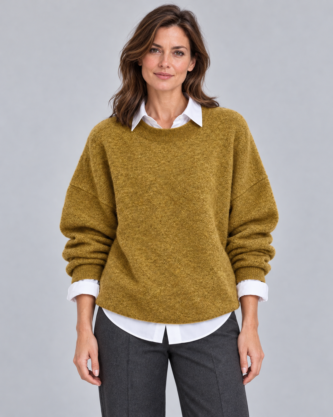 Women’s Cashmere Jumper – Oversized Crew Neck