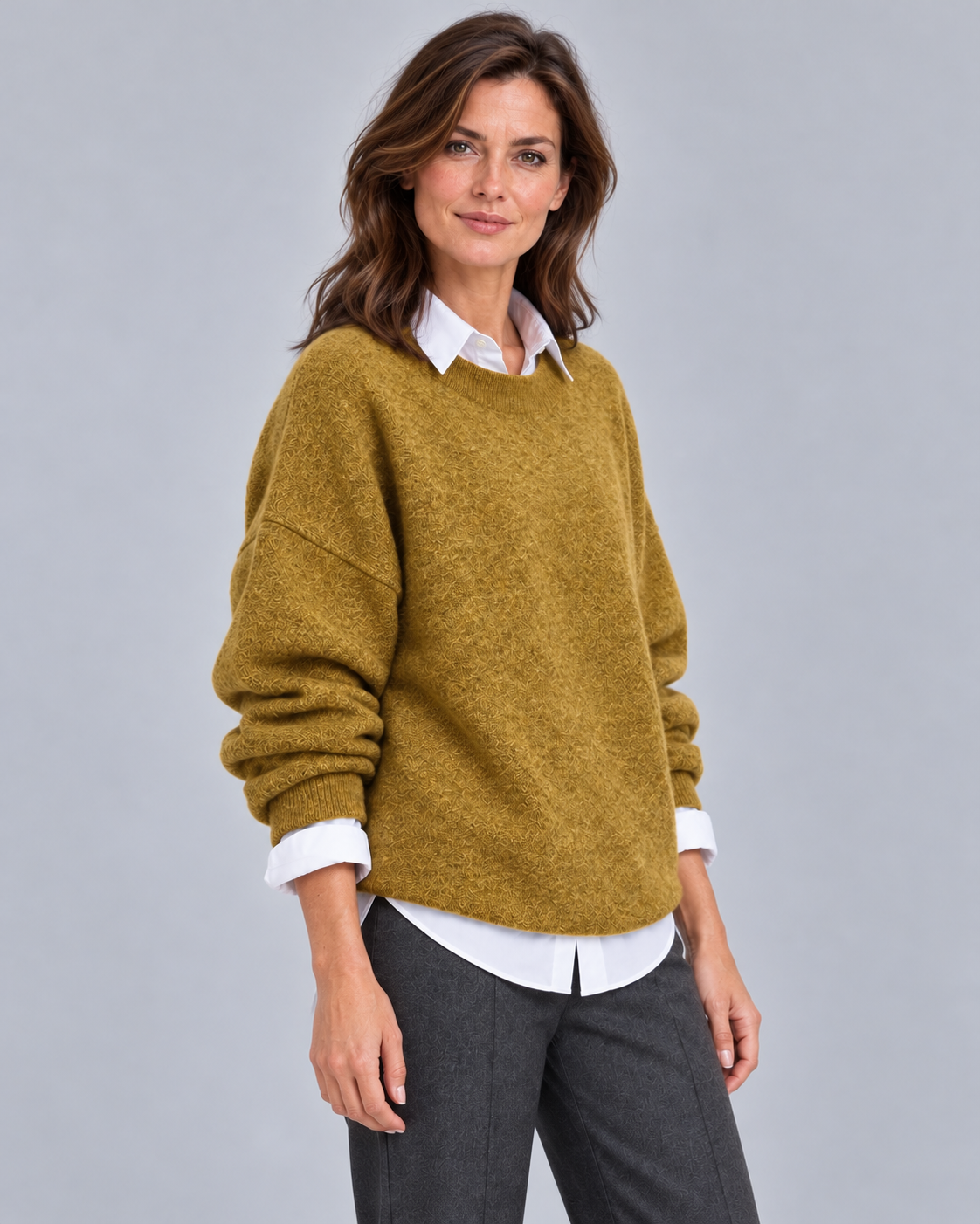 Women’s Cashmere Jumper – Oversized Crew Neck