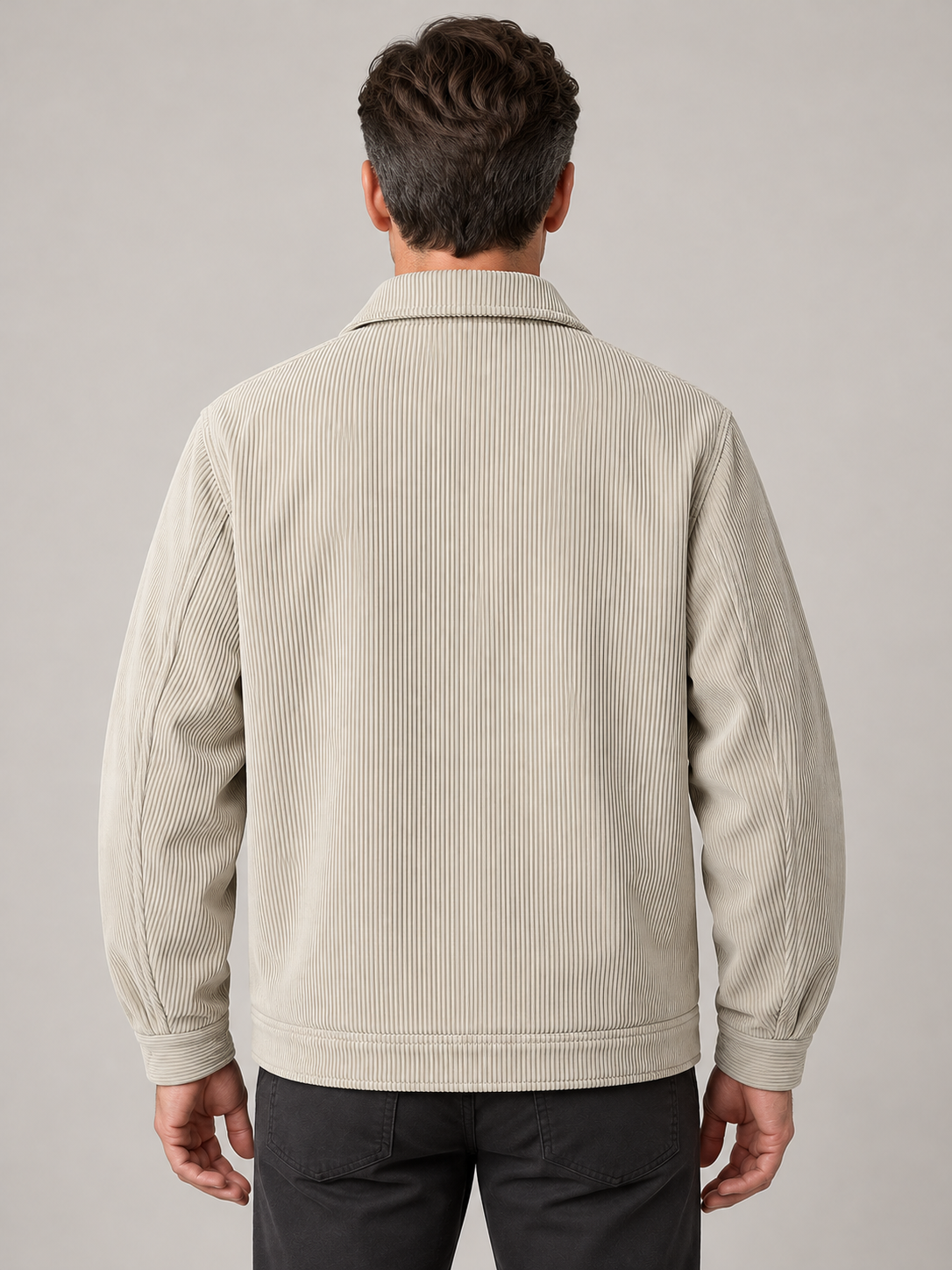 Men’s Lightweight Overshirt Jacket – Button Front & Flap Pockets