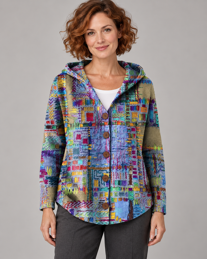 Women’s Cardigan With Hood And Button Front