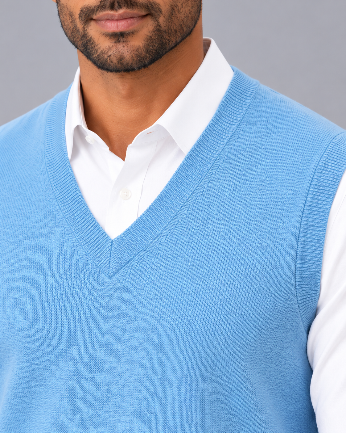 Men's Merino Wool Sweater Vest – V-Neck & Regular Fit