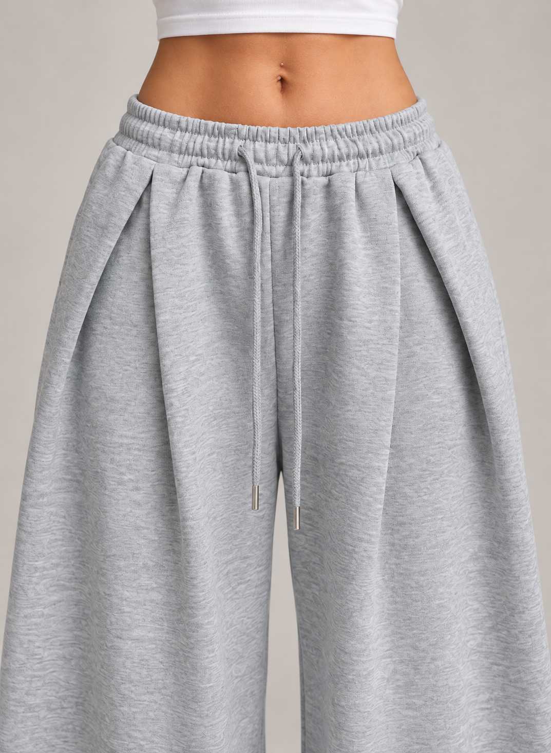 Women’s Wide Leg Joggers with Low Rise Drawstring Waist