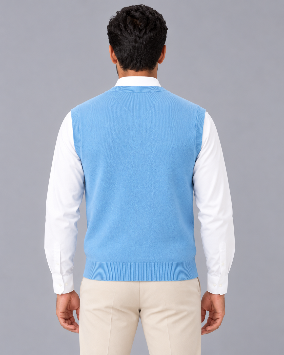 Men's Merino Wool Sweater Vest – V-Neck & Regular Fit