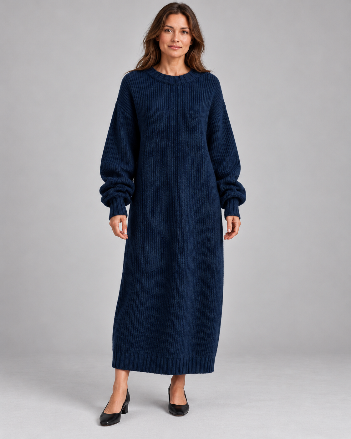 Women’s Jumper Dress With Crew Neck
