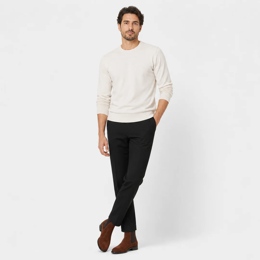 Men’s Suede Chelsea Boots – Square Toe