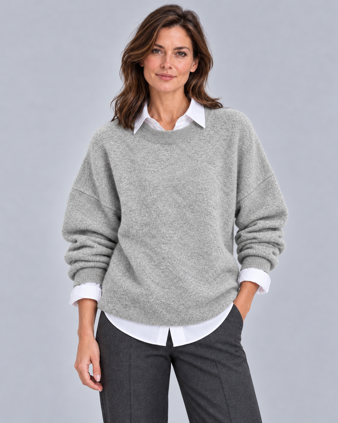 Women’s Cashmere Jumper – Oversized Crew Neck