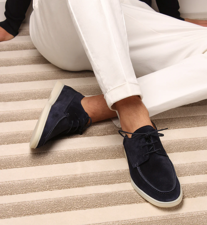 Men's Suede Lace Up Loafers