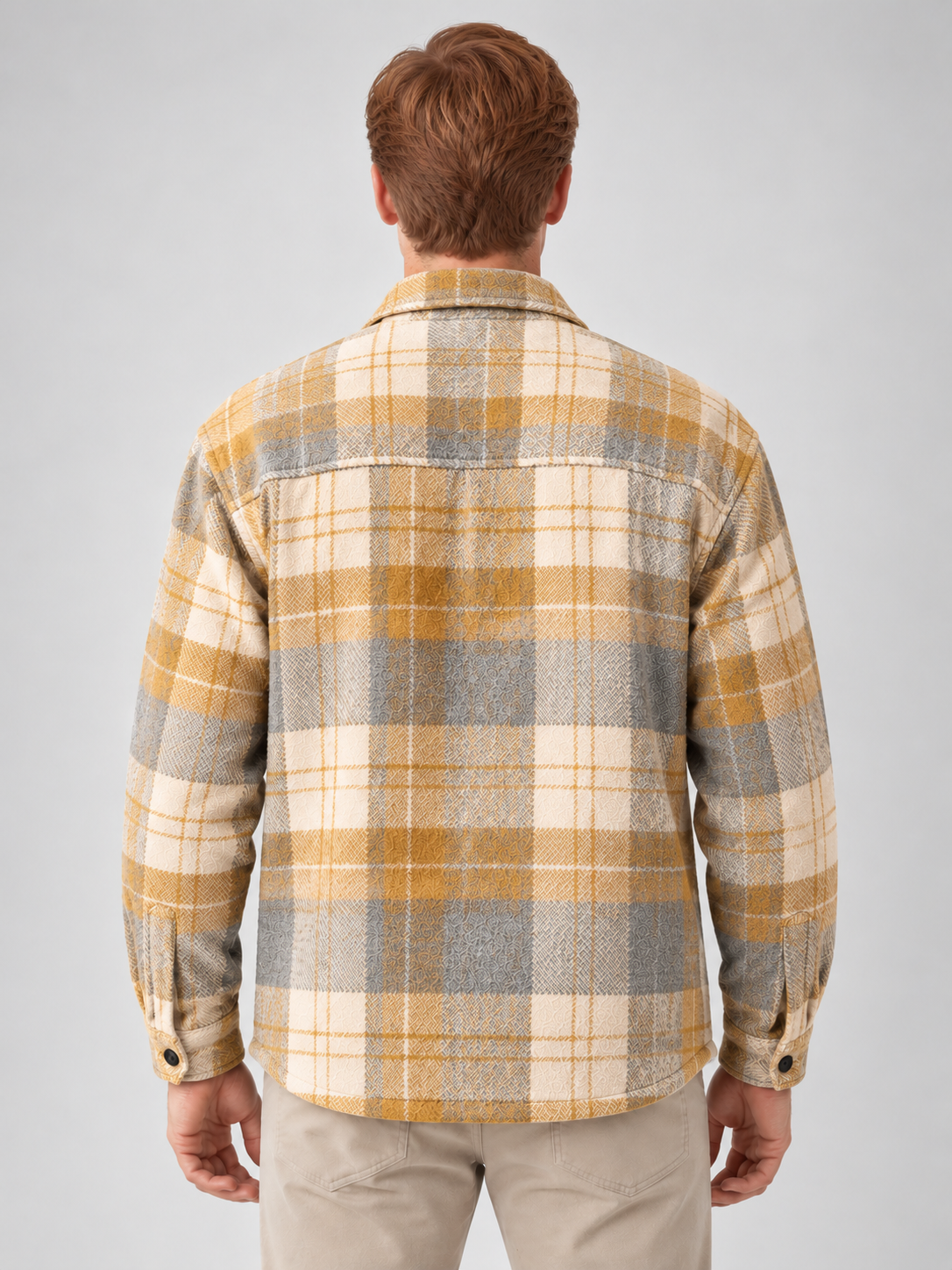 Men's Checked Flannel Overshirt – Button Front & Relaxed Fit