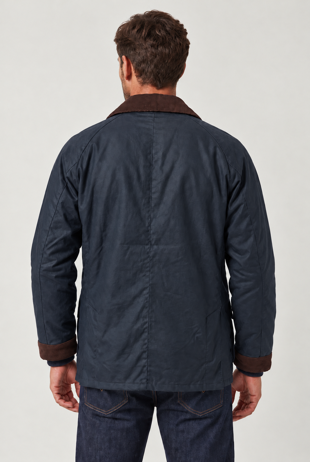 Men's Waxed Barn Jacket – Corduroy Collar & Zip Front