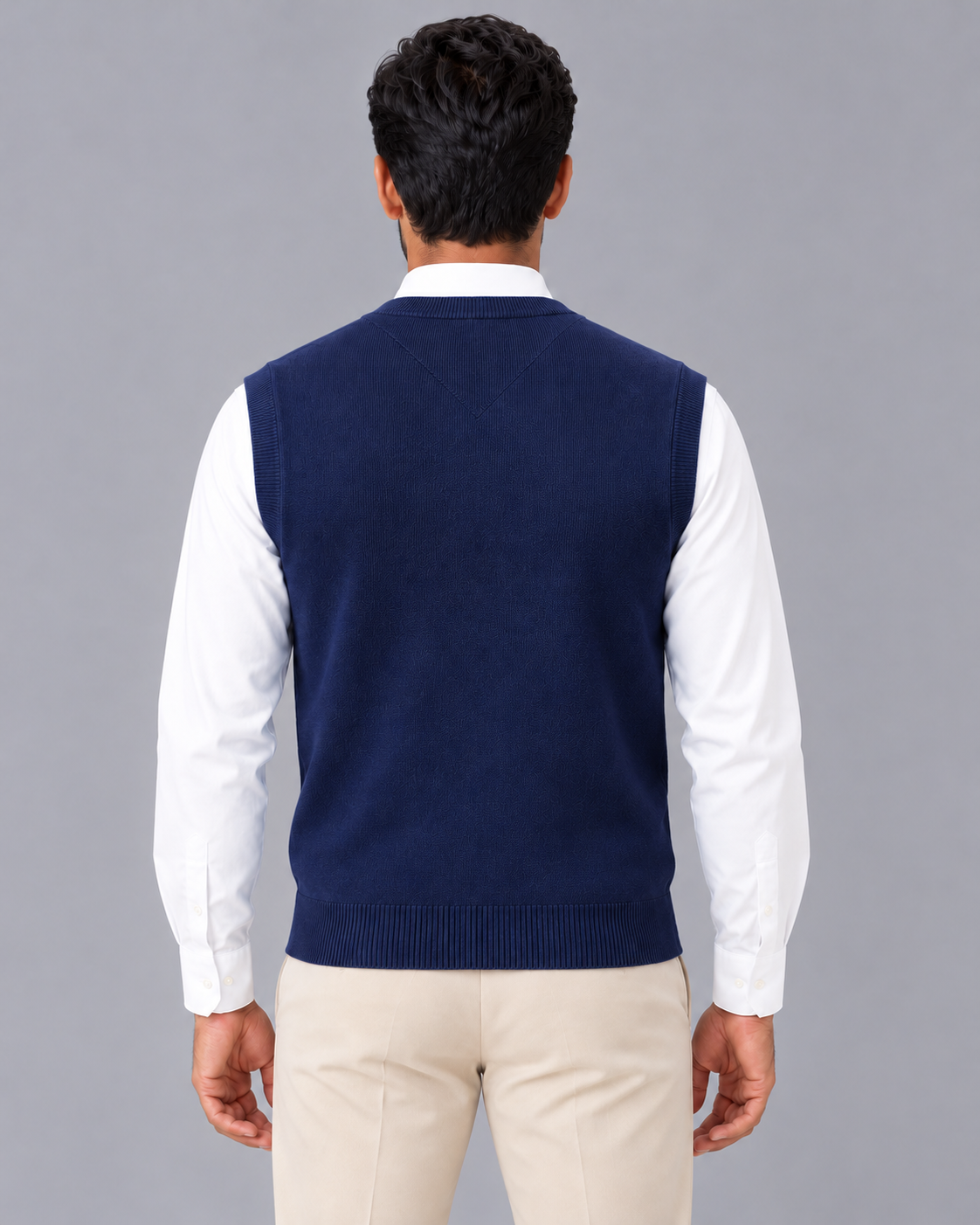 Men's Merino Wool Sweater Vest – V-Neck & Regular Fit