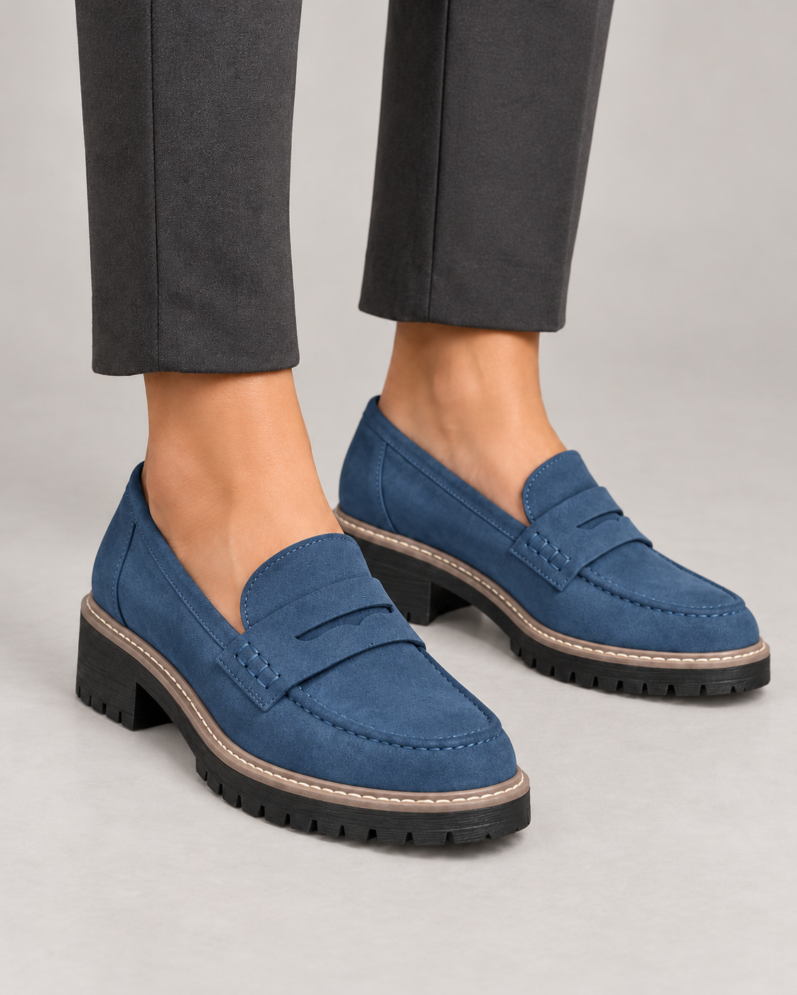 Women’s Loafers With Low Block Heel