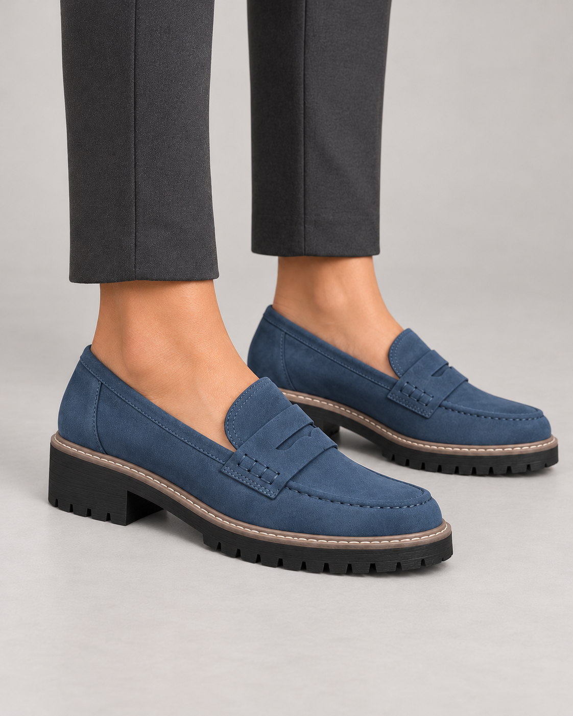 Women’s Loafers With Low Block Heel