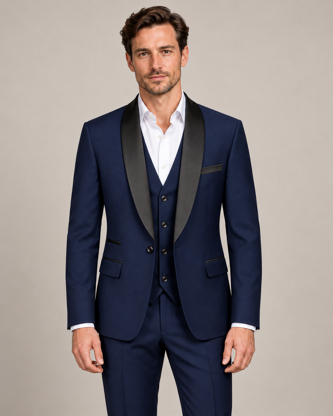Men’s Tuxedo With Shawl Lapel Three Piece