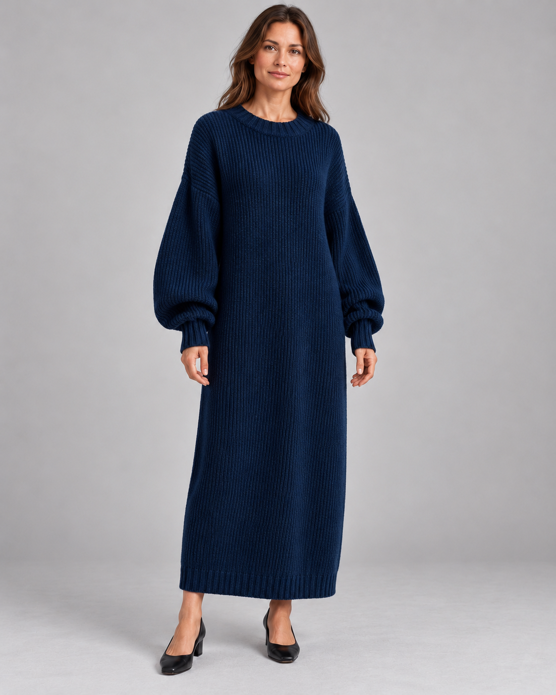 Women’s Jumper Dress With Crew Neck