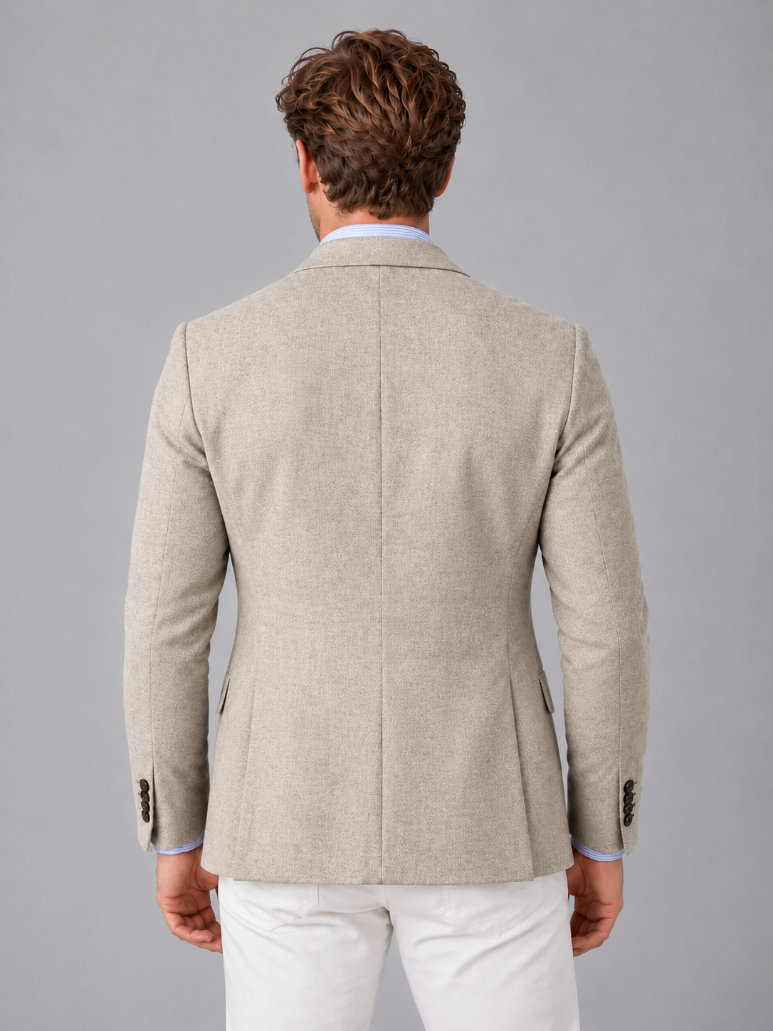 Men's Lightweight Knit Blazer – Tailored Fit & Notch Lapels