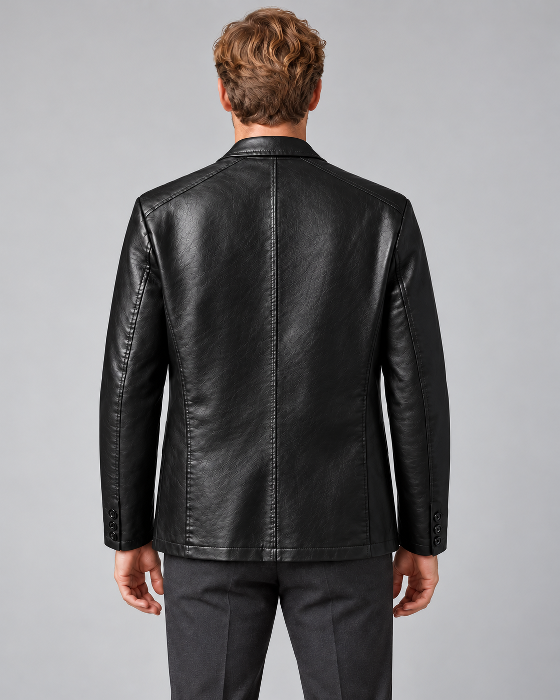 Men’s Jacket In Leather With Lapels